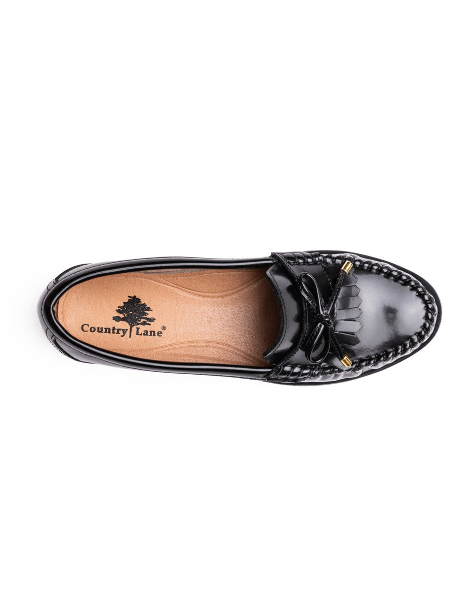 Mocasín Country Lane 12010002 Negro Confort Mujer