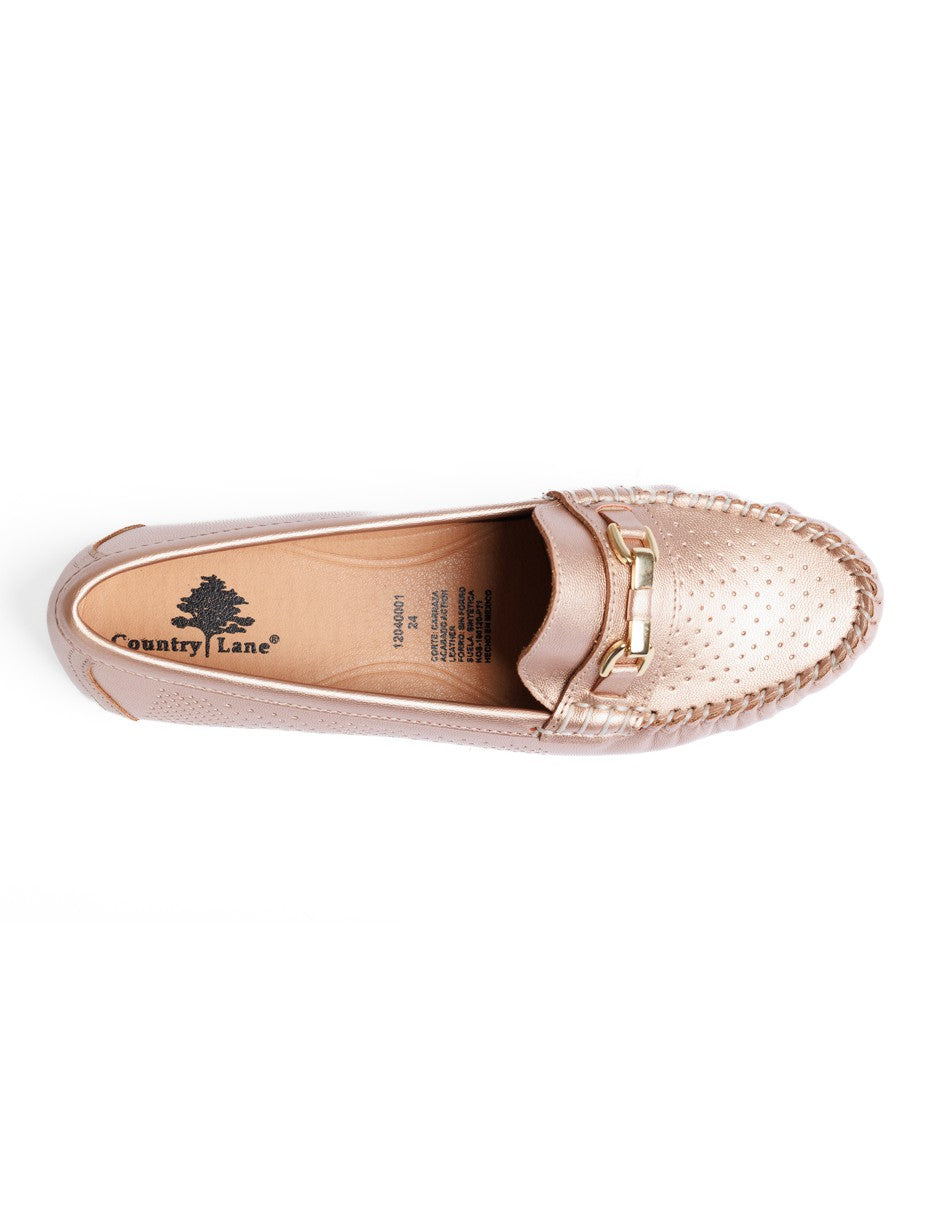 Mocasín Country Lane 12040001 Dorado Confort Mujer