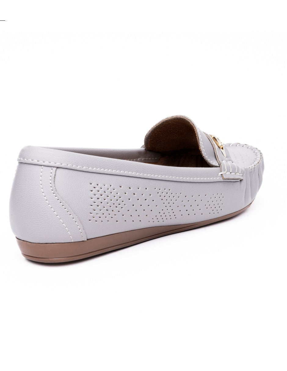 Mocasín Country Lane 12040001 Gris Confort Mujer