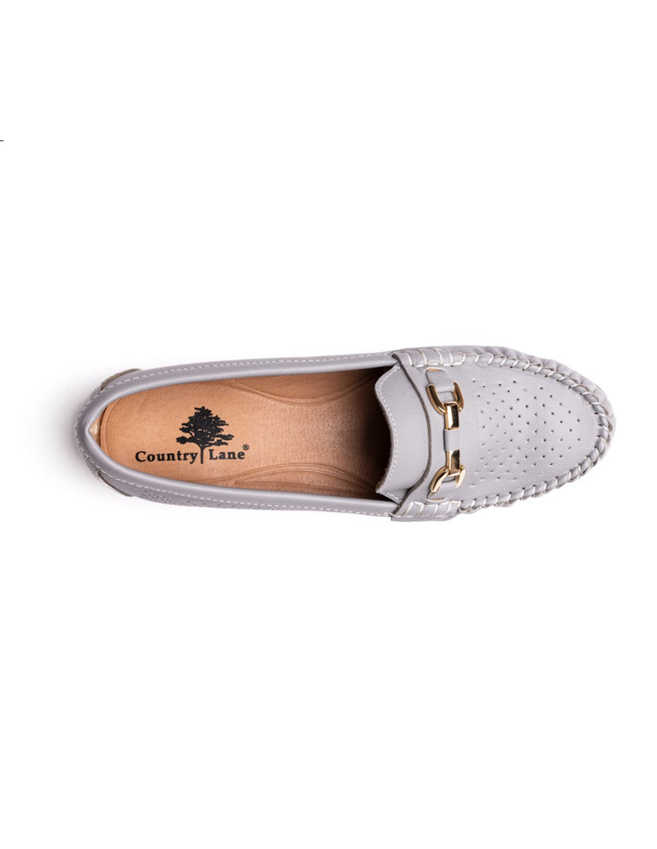 Mocasín Country Lane 12040001 Gris Confort Mujer