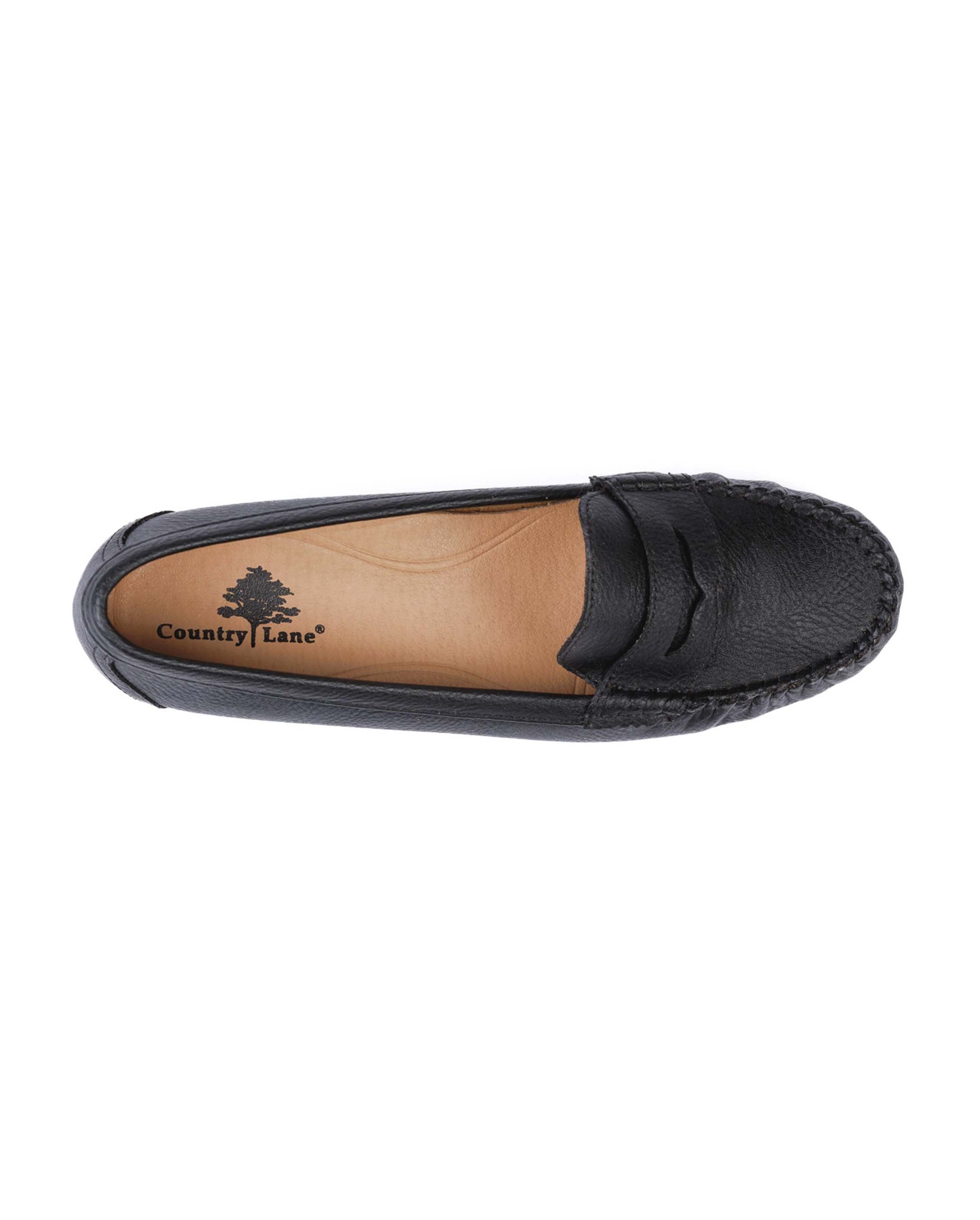 Mocasín Country Lane 12050001 Negro Confort Mujer