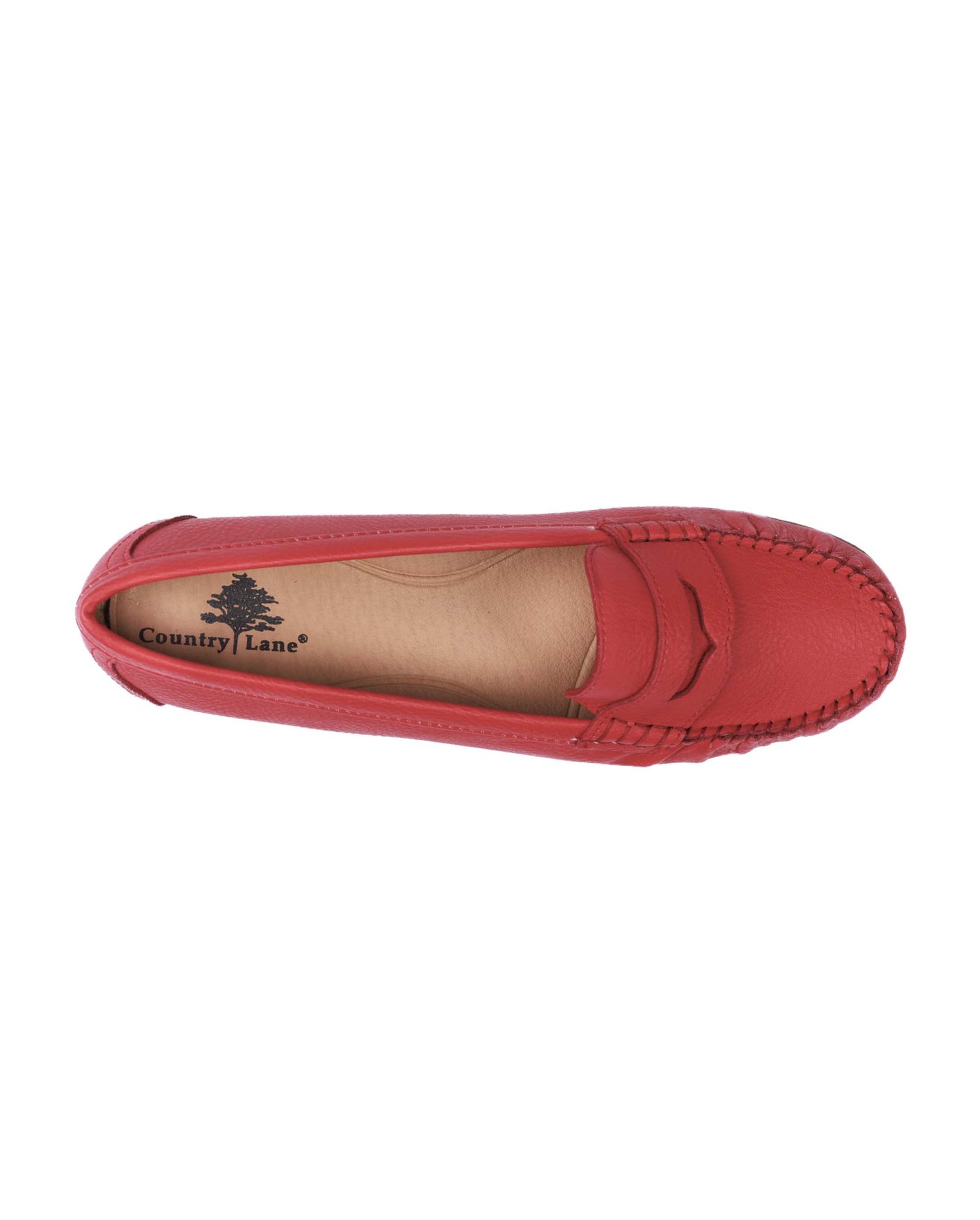 Mocasín Country Lane 12050001 Rojo Confort Mujer