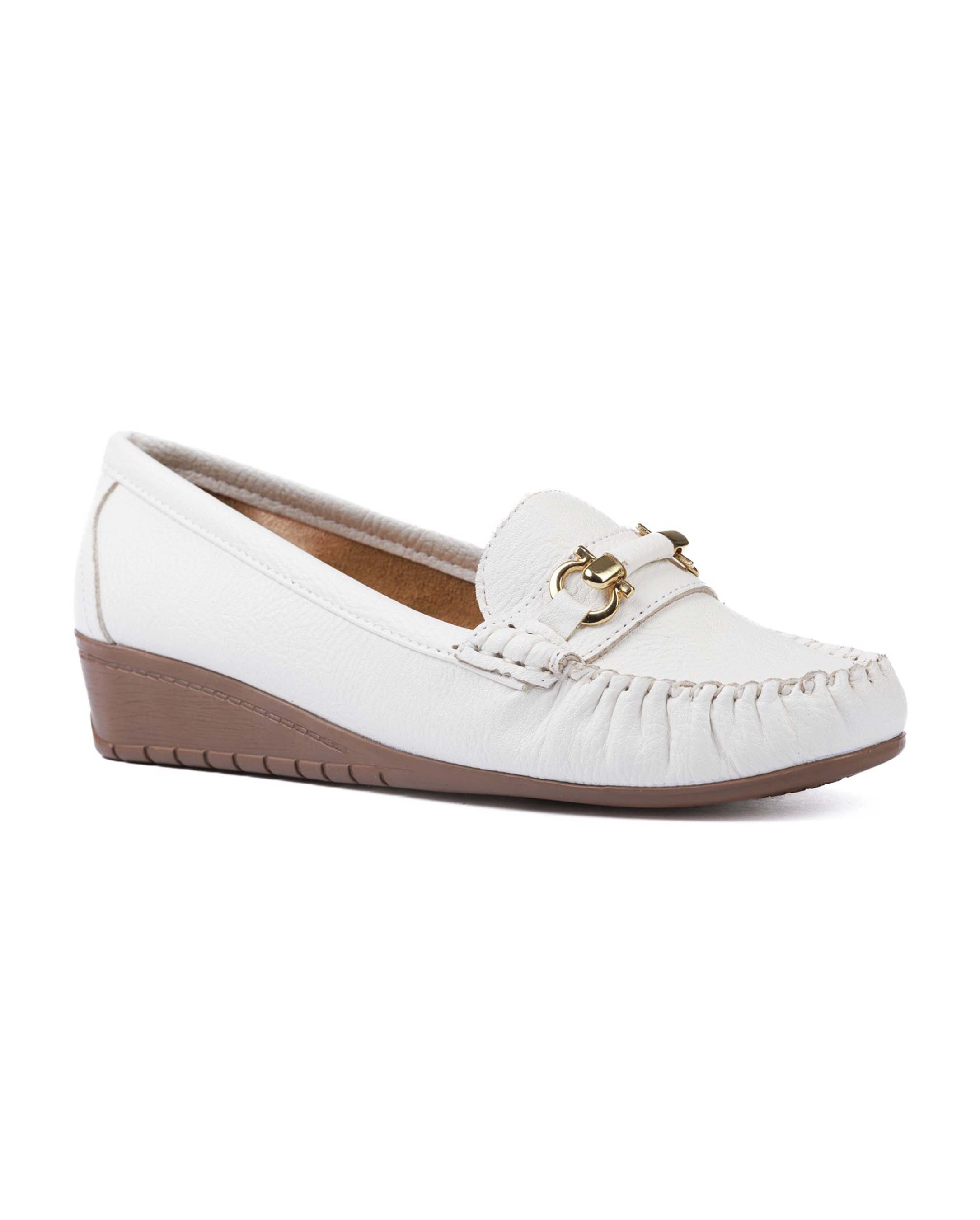 Mocasín Country Lane 12050004 Blanco Confort Mujer